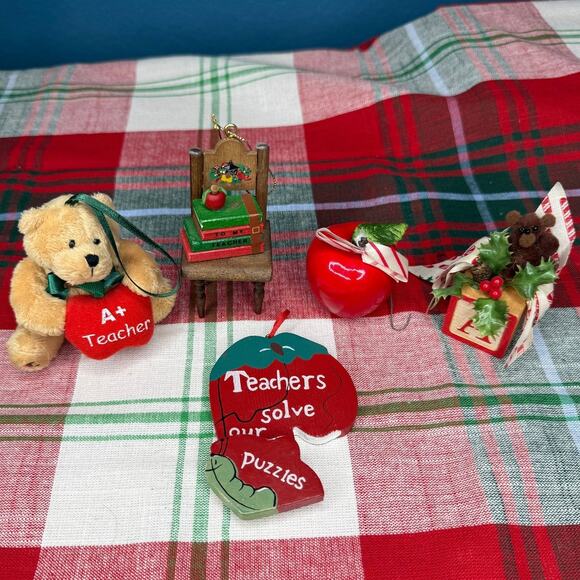 Vintage Ornaments Teacher Educators Ornament Bundle of 5 - Picture 2 of 2